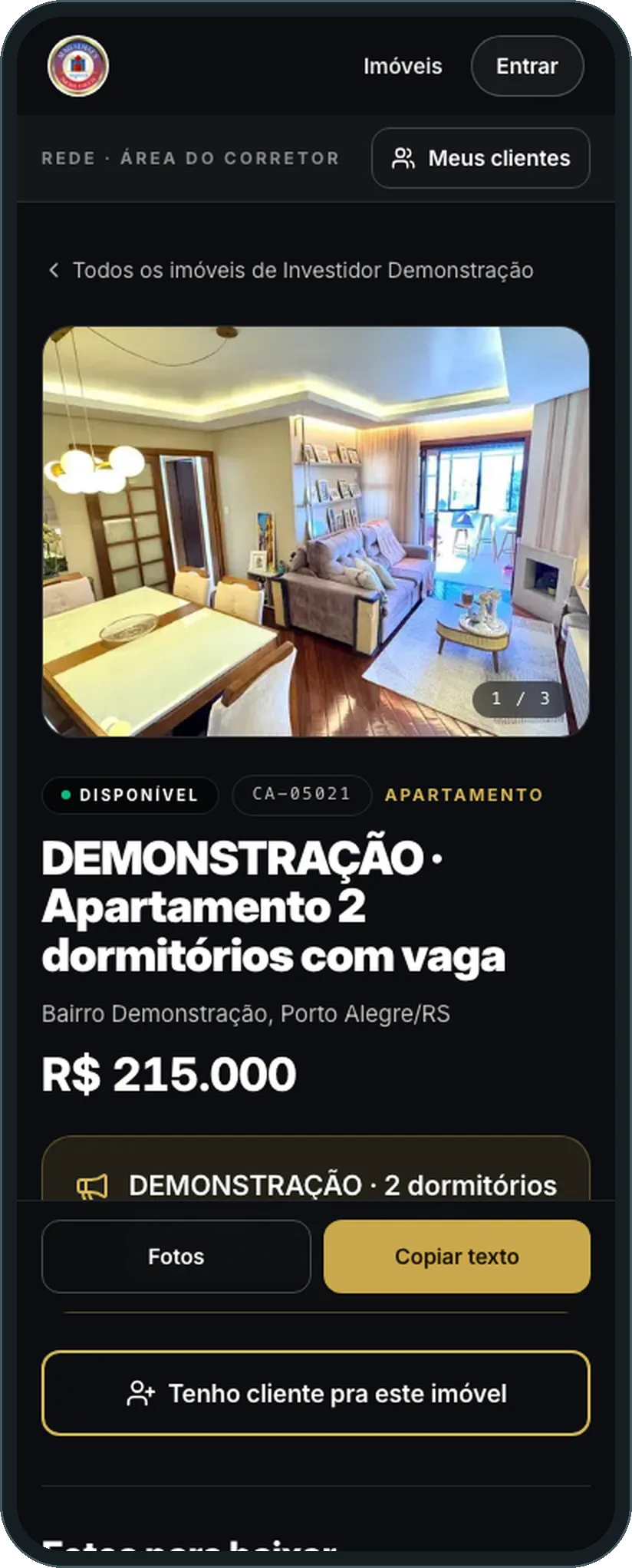 Kit do imóvel