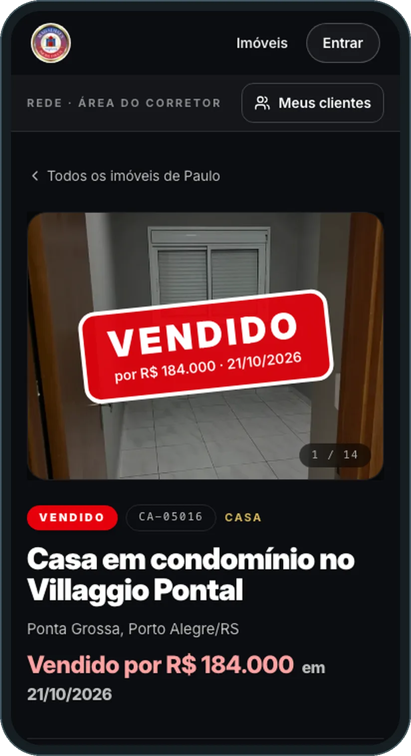 Kit do imóvel no celular